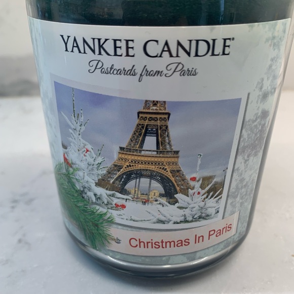 RARE NEW Yankee Candle Christmas In Paris Single Wick Green Jar - Picture 2 of 6
